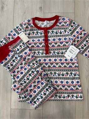 NWT Nordstrom Fair Isle Christmas Pajama Set Medium